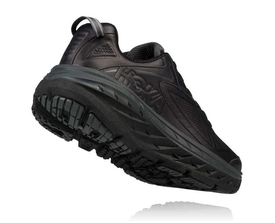 Tenis Hoka One One Hombre Negros - Bondi Cuero - BLJV60731